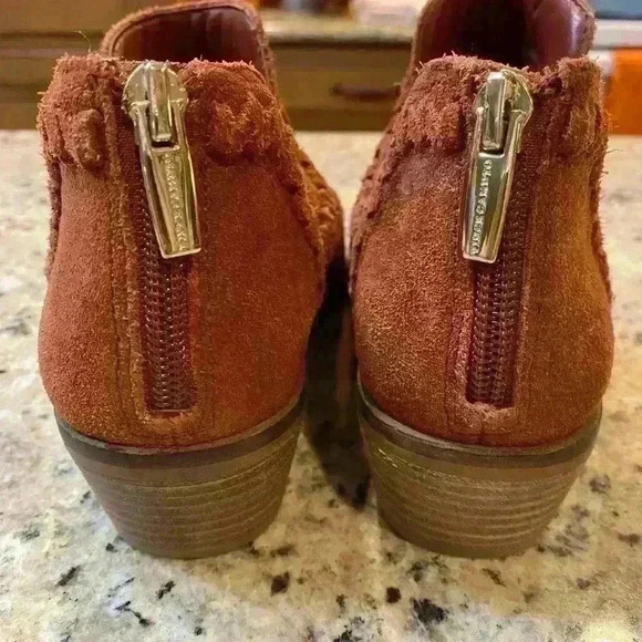 Vince Camuto Perforated Suede Ankle Booties - Picture 3 of 7